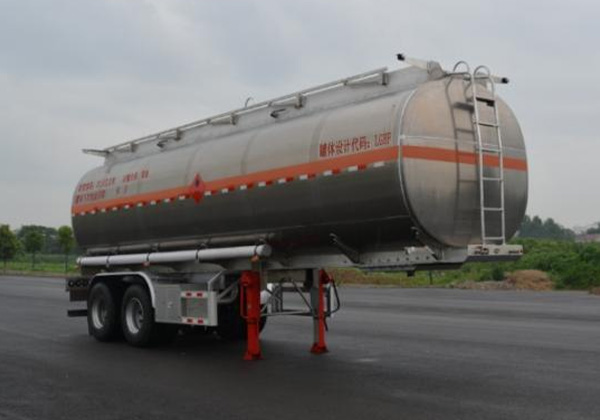 Aluminum alloy semi-trailer for oil transportation