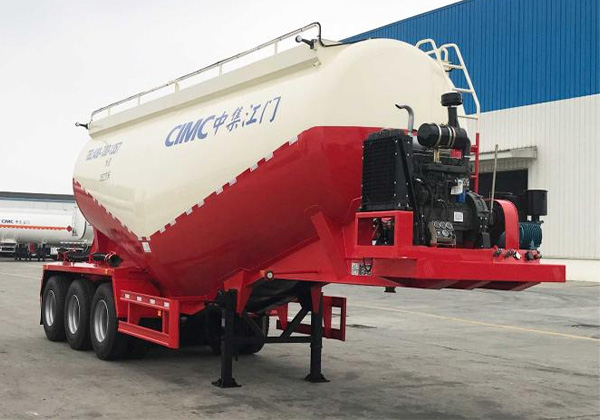 Bulk cement transport semi-trailer